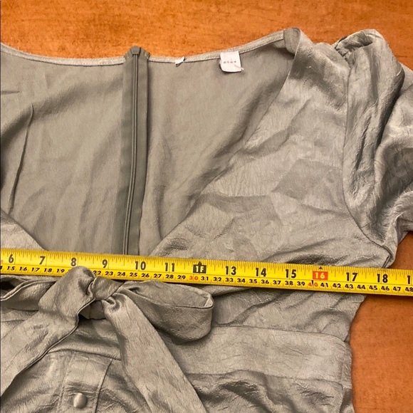 Petal & Pup Sage Midi Dress with Button Detail - Picture 10 of 11